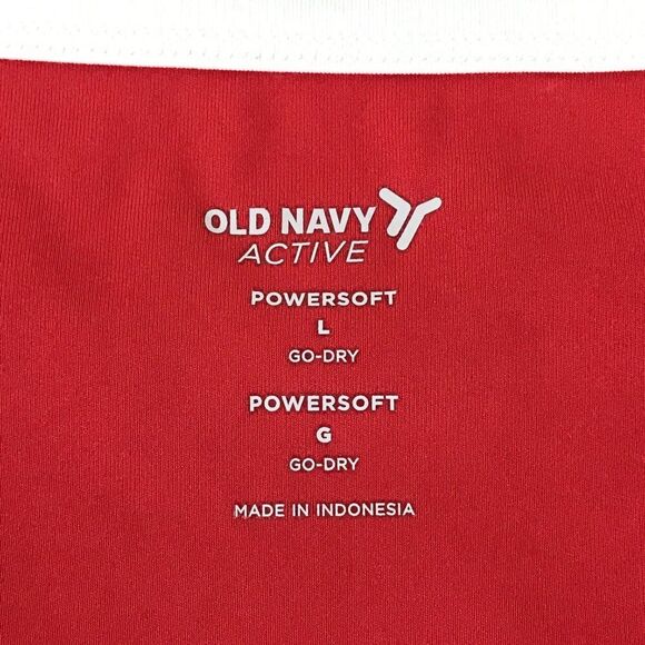 NEW Old Navy Active PowerSoft Ultra Crop Top Women's Large Coral Go-Dry Fitness - Picture 9 of 10